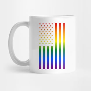 Rainbow American Flag LGBTQ Pride Mug